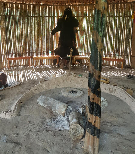 ALTAR WITH SHUAR FIRE